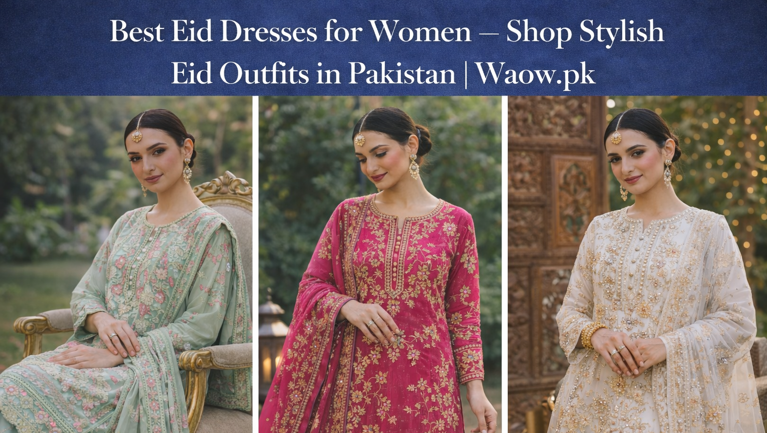 Best Eid Dresses for Women – Shop Stylish Eid Outfits in Pakistan | Waow.pk
