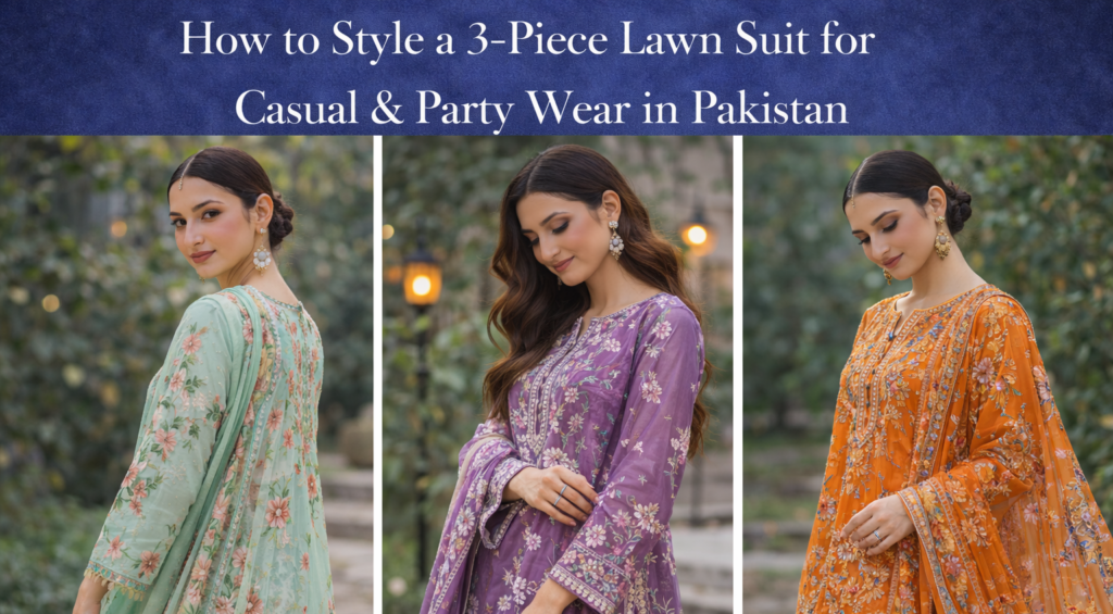 How to Style a 3-Piece Lawn Suit for Casual & Party Wear in Pakistan