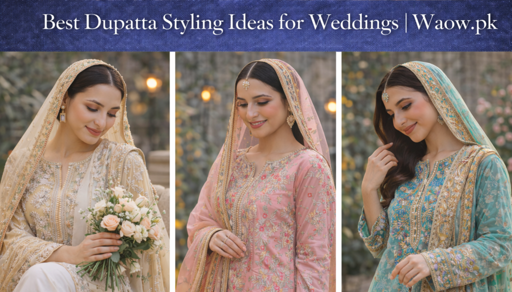 Best Dupatta Styling Ideas for Weddings | Waow.pk