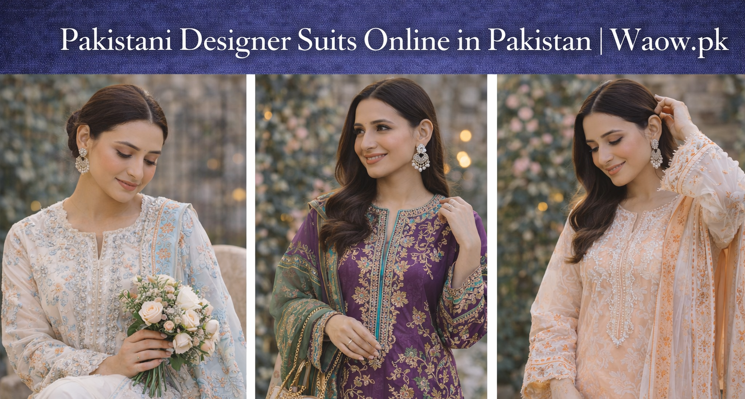 Pakistani Designer Suits Online in Pakistan | Waow.pk
