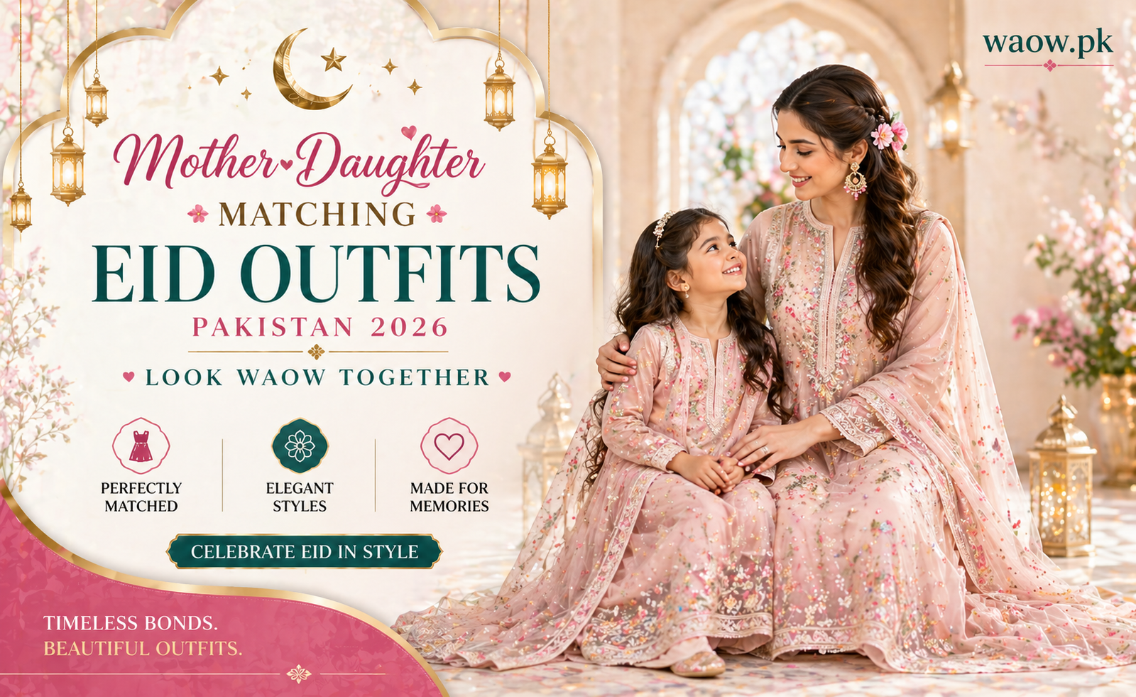 Mother-Daughter Matching Eid Outfits Pakistan 2026 | Look Waow Together
